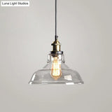 Retro Industrial Glass Pendant Lights For Bars - 1-Light Hanging Fixtures