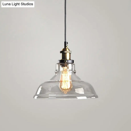 Retro Industrial Glass Pendant Lights For Bars - 1-Light Hanging Fixtures