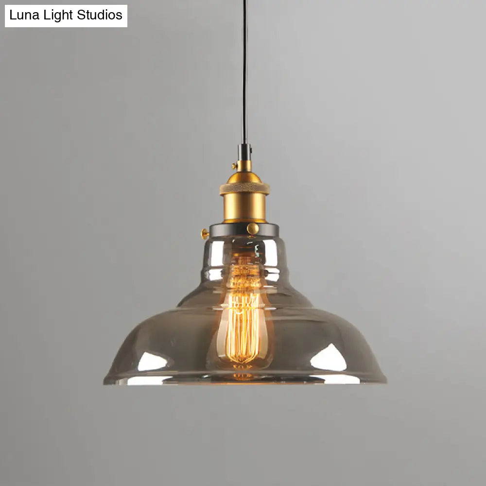 Retro Industrial Glass Pendant Lights For Bars - 1-Light Hanging Fixtures