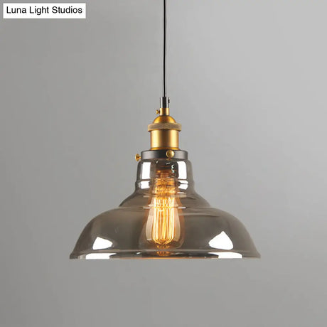 Retro Industrial Glass Pendant Lights For Bars - 1-Light Hanging Fixtures