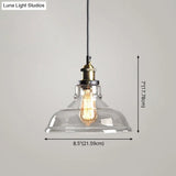 Retro Industrial Glass Pendant Lights For Bars - 1-Light Hanging Fixtures