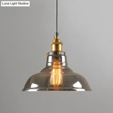 Retro Industrial Glass Pendant Lights For Bars - 1-Light Hanging Fixtures