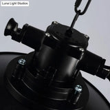 Retro Industrial Metal Hanging Light Kit - 1 Caged Pendant With Chain Perfect For Restaurants