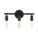Retro Industrial Style Metal Vanity Light For Open Bulbs Stylish Wall Fixture 3 / Black