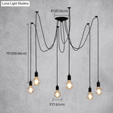 Retro Industrial Style Multi-Head Hanging Light: Spider Shaped Pendant Lamp For Bar