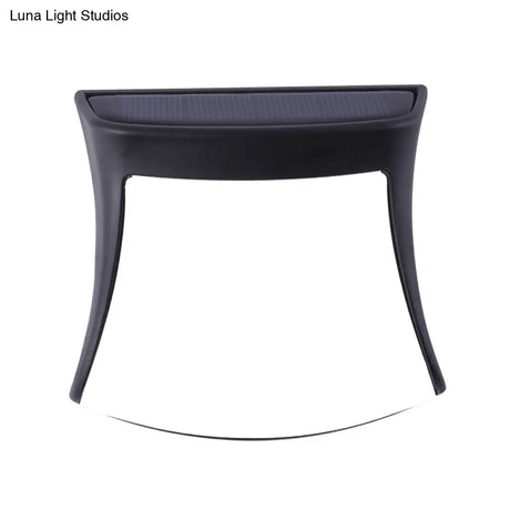 Retro Led Solar Wall Sconce Curved Flush Mount Acrylic Fixture For Outdoor Lighting