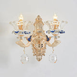 Retro Ribbed Glass Suspension Light With Crystal Draping In White - Perfect For Living Rooms 2 /
