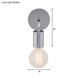 Retro Style Angled Bedroom Wall Sconce Lamp - Metallic 1 Bulb White/Chrome Finish