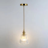 Retro Style Glass Pendant Ceiling Light - Gold Shaded Suspension Lighting For Restaurants / E
