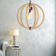 Retro Style Hemp Rope Hallway Chandelier - 3-Light Beige Ceiling Lamp