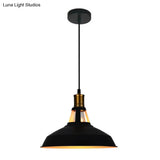 Retro Style Iron Pendant Ceiling Light - 1 Head Suspension Lighting For Bars