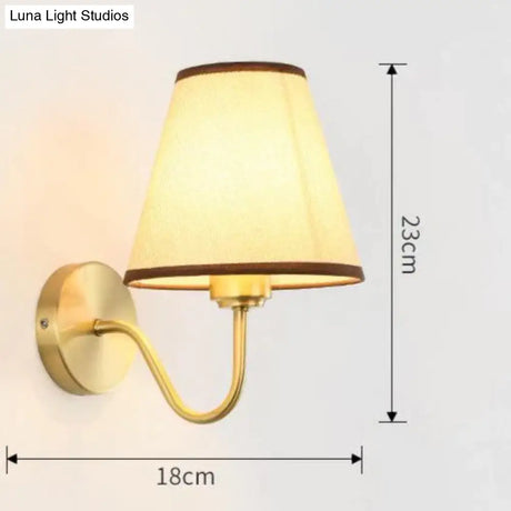 Retro-style Living Room Background Wall Bedroom Headlights Full Copper Wall Lamps Single Copper Wall Lamps