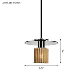 Ribbed Glass Chrome Pendant Light With Designer 1 Mini Drum Ceiling Lamp