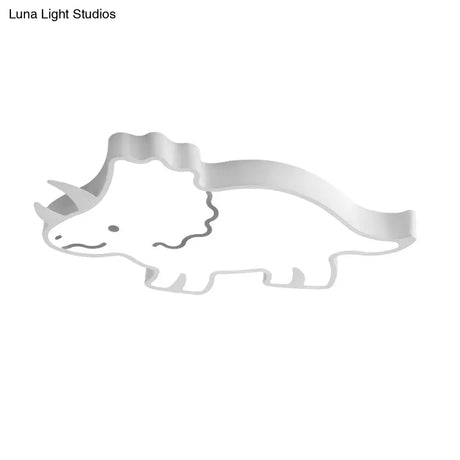 Roaring Fun: Dinosaur Design Led Flush Pendant Light For Kids’ Rooms Ceiling