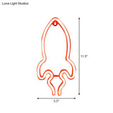 Rocket Inspired Night Stand Lamp - Led Wall Light For Childrens Bedroom Usb Powered White
