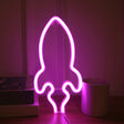 Rocket Inspired Night Stand Lamp - Led Wall Light For Childrens Bedroom Usb Powered White / Pink