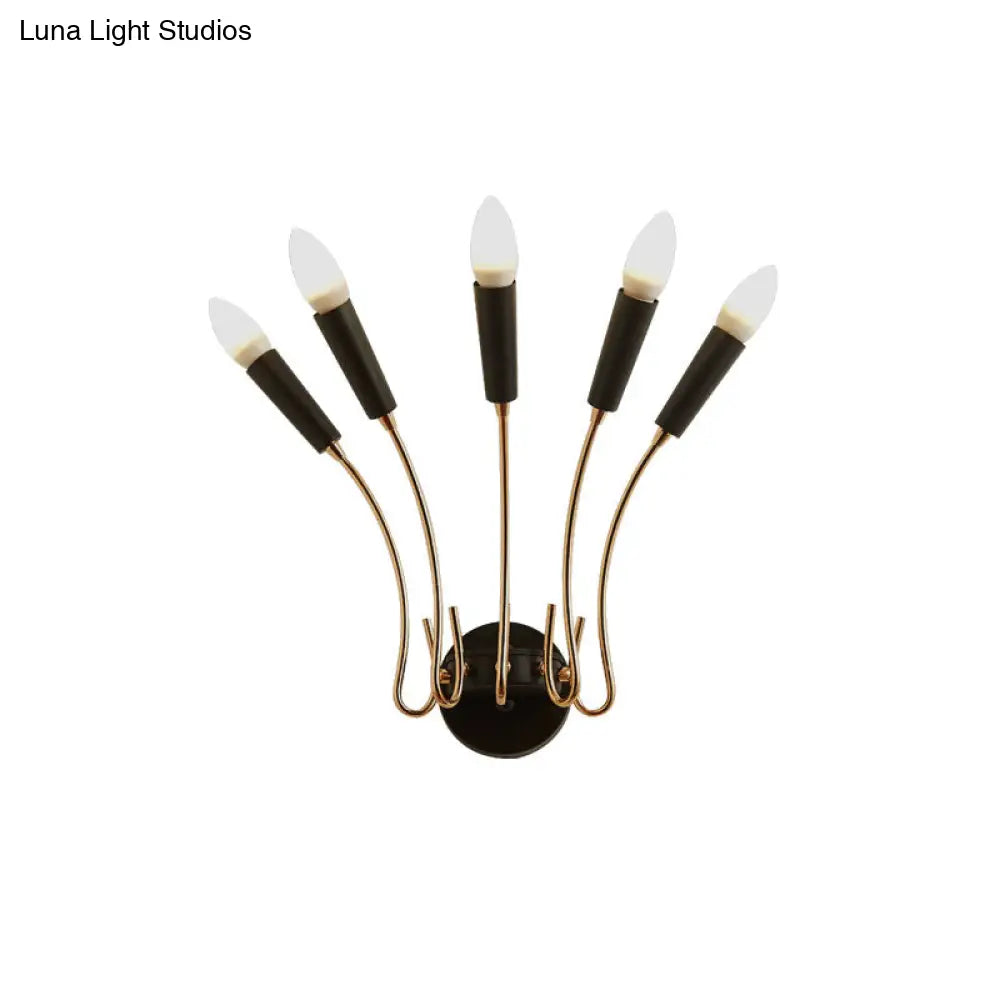 Rocket Wall Lamp - Contemporary Metal Sconce With 5 Lights For Living Room