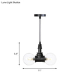 Rolande - Industrial Black Clear Glass Led Suspension Light