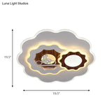 Romantic Acrylic Blossom Ceiling Mount Flush Light In White For Adult Bedroom