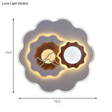 Romantic Acrylic Blossom Ceiling Mount Flush Light In White For Adult Bedroom