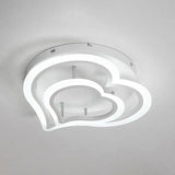 Romantic Heart Ceiling Light In Acrylic White Finish - Ideal For Child Bedroom / 19.5’