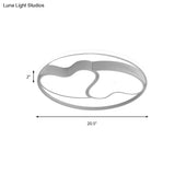 Romantic Heart-Shaped Flush Ceiling Light With Acrylic Finish - Ideal For Living Room & Kindergarten