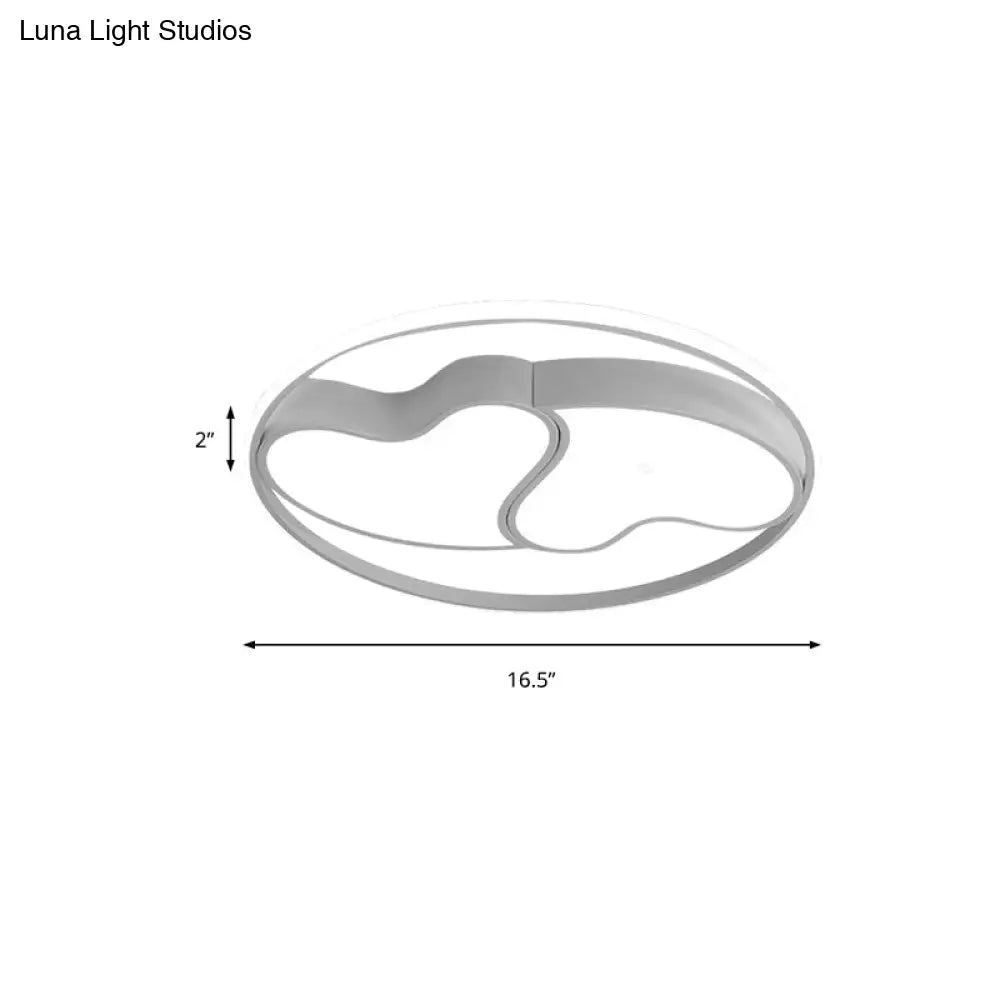 Romantic Heart-Shaped Flush Ceiling Light With Acrylic Finish - Ideal For Living Room & Kindergarten