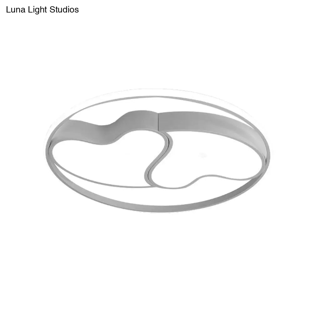 Romantic Heart-Shaped Flush Ceiling Light With Acrylic Finish - Ideal For Living Room & Kindergarten
