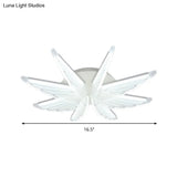 Romantic White Wing Flush Led Ceiling Lamp For Baby Room