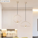 Rose Gold Led Pendant Light With Minimalist Design And Acrylic Dome Shade -