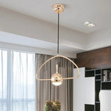 Rose Gold Led Pendant Light With Minimalist Design And Acrylic Dome Shade -