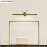 Rotatable Led Tube Vanity Light With Rustic Antler Design - Perfect For Bathroom