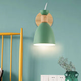Rotatable Macaron Dome Metal Wall Sconce Light With 1 Head For Restaurant Stairs Green
