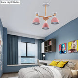 Rotatable Metal Bowl Chandelier - Kindergarten Macaron Hanging Light