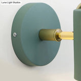 Rotatable Metal Cylinder Wall Light - Modern Macaron Loft Sconce For Bedroom Mirror