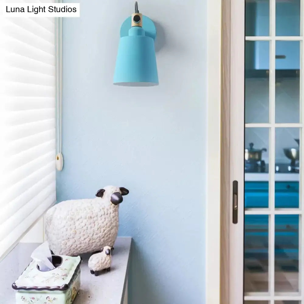 Rotatable Nordic Style Metal Wall Sconce Light For Living Room - One Bucket