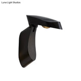 Rotatable Oval Wall Sconce - Modern Metal Led Bedside Light In White/Black/Gold Finish