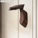 Rotatable Oval Wall Sconce - Modern Metal Led Bedside Light In White/Black/Gold Finish