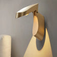 Rotatable Oval Wall Sconce - Modern Metal Led Bedside Light In White/Black/Gold Finish Gold