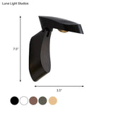 Rotatable Oval Wall Sconce - Modern Metal Led Bedside Light In White/Black/Gold Finish