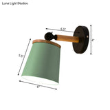 Rotatable Single Light Trapezoid Wall Sconce Stylish Macaron Loft Metal Lamp For Bedside