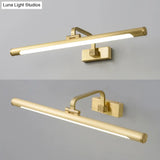 Rotating Tube Wall Vanity Light - Traditional Metal Led Bathroom Lighting Fixture