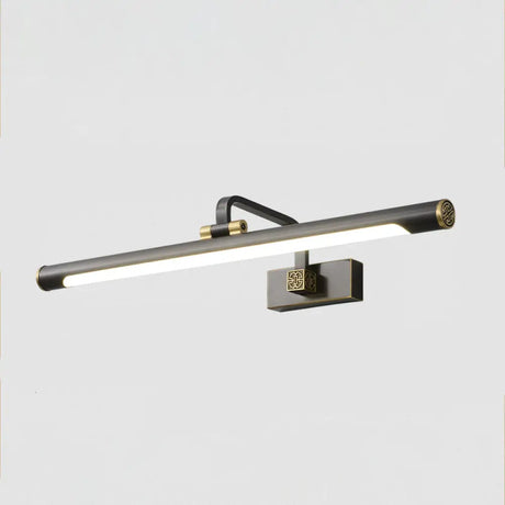 Rotating Tube Wall Vanity Light - Traditional Metal Led Bathroom Lighting Fixture Black / 17