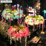 Round Cage Pendant Lamp With Floral Accents - Rustic Metal Chandelier 3 Lights