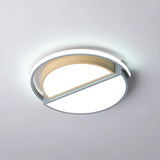 Round Led Flush Ceiling Light - Nordic Acrylic Mount For Bedroom Grey / 16.5’ White