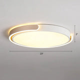 Round Nordic Led Ceiling Light With Acrylic Shade For Bedroom Champagne / 23’
