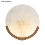 Round Wall Mounted Sconce For Dining Room - Traditional White Acrylic With 1 Light (8/9 H)