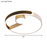 Rounded Splicing Ceiling Flush Acrylic Led Lighting 18’/22’ Dia – Modern Design Warm/White