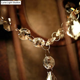 Rustic 2-Light Birdcage Wall Sconce With Crystal Drops For Living Room