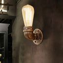 Rustic Bare Bulb Wall Sconce Lighting: Stylish Metal 1 Head Black/Bronze - Perfect For Living Room